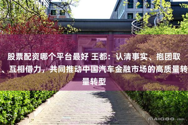 股票配资哪个平台最好 王都：认清事实、抱团取暖、互相借力，共同推动中国汽车金融市场的高质量转型