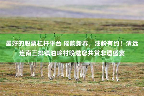 最好的股票杠杆平台 瑶韵新春，油岭有约！清远连南三排镇油岭村晚邀您共赏非遗盛宴