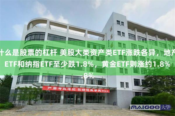 什么是股票的杠杆 美股大类资产类ETF涨跌各异，地产ETF和纳指ETF至少跌1.