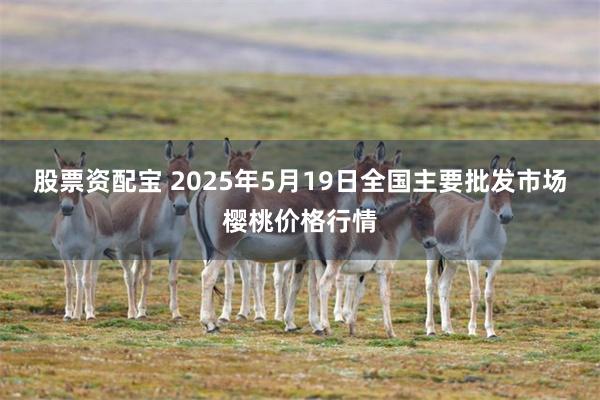 股票资配宝 2025年5月19日全国主要批发市场樱桃价格行情