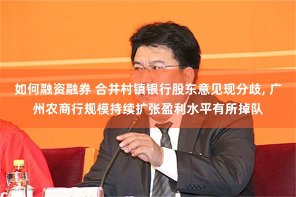 如何融资融券 合并村镇银行股东意见现分歧, 广州农商行规模持续扩张盈利水平有所掉