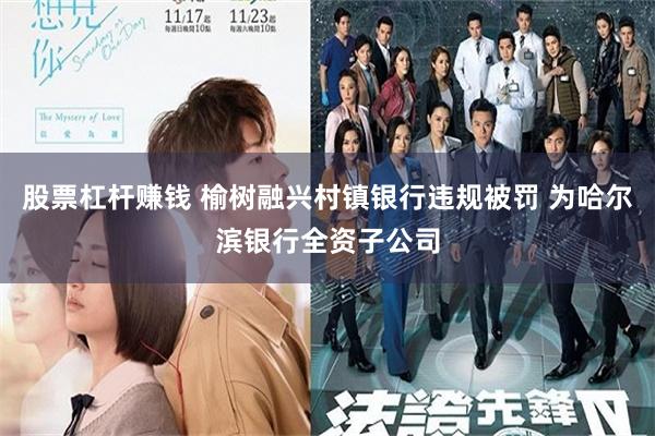 股票杠杆赚钱 榆树融兴村镇银行违规被罚 为哈尔滨银行全资子公司